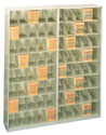 Shelving Thinstack Open Files w/Fixed Dividers
8-1/2 x 11 Stacker 7 High x 36 Wide on 2 Base